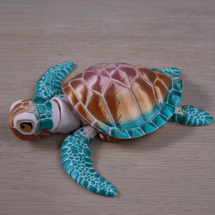 Heebie Jeebies 3D Sea turtle  on a wooden surface