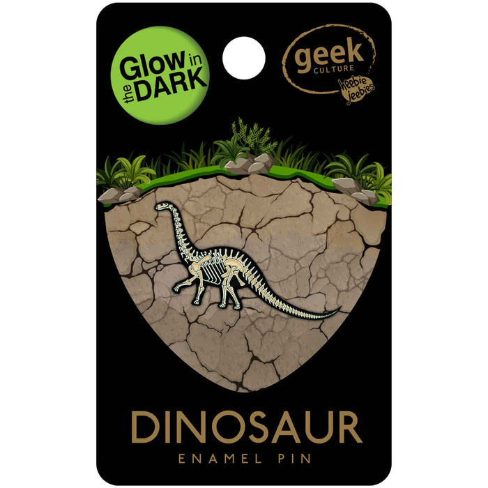 Enamel Pin | Dinosaur Skeleton Glow | Brachiosaurus