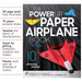 Book cover of 'The PowerUp Paper Airplane Book' with airplane designs on a dark background