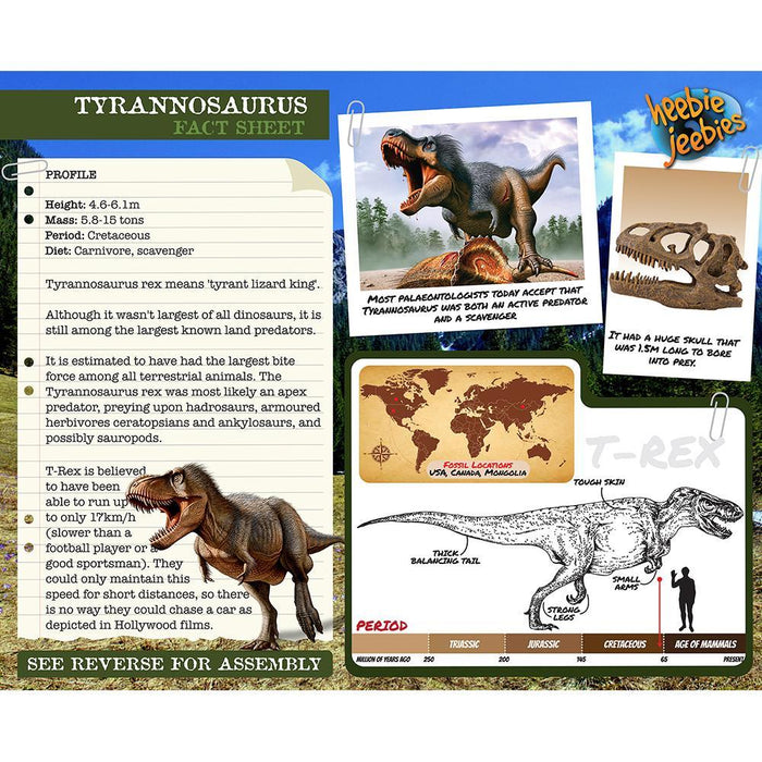 Heebie Jeebies | Dinosaur Wood Kit Small Tyrannosaurus