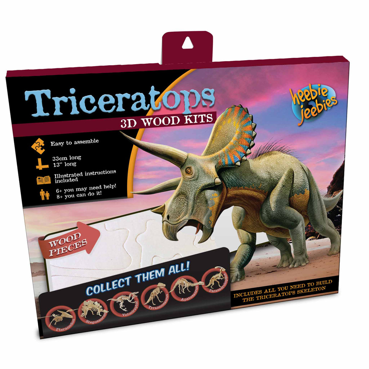 Dinosaur Set 4: Woodcraft Quay Construction Wooden 3D Model Kit J404 Age 5 plus Dinosaur Set 4: Woodcraft Quay Construction Wooden 3D Model Kit J404 Age 5 plus