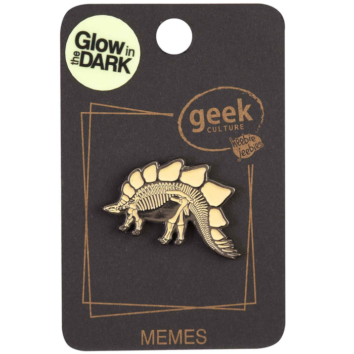 Enamel Pin | Dinosaur Skeleton Glow | Stegosaurus